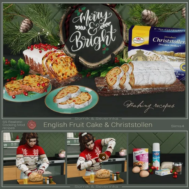 English Fruit Cake and Christstollen 