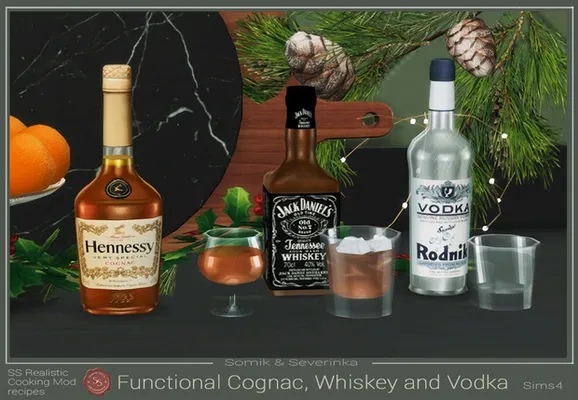 Functional Whiskey, Cognac and Vodka 