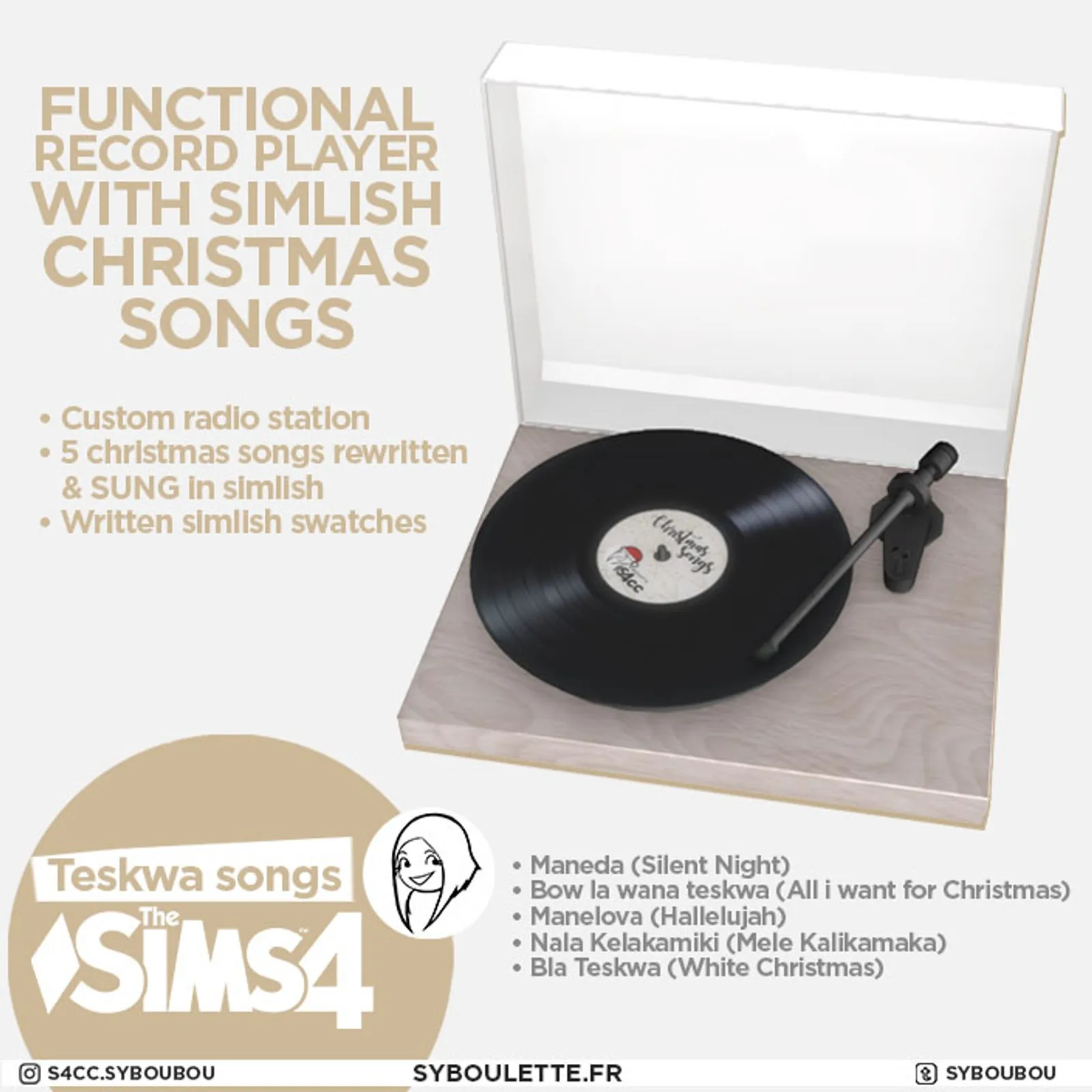 [DOWNLOAD] Teskwa songs: Record player with simlish Xmas songs !