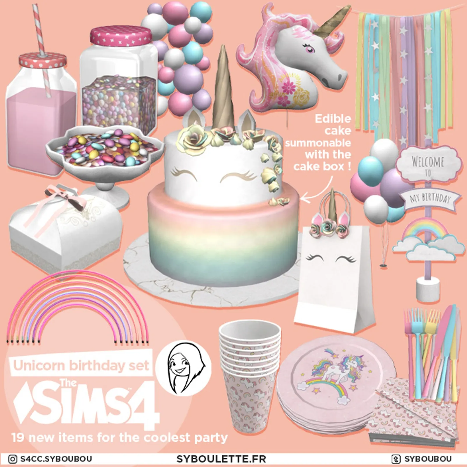 [DOWNLOAD] Unicorn birthday party set