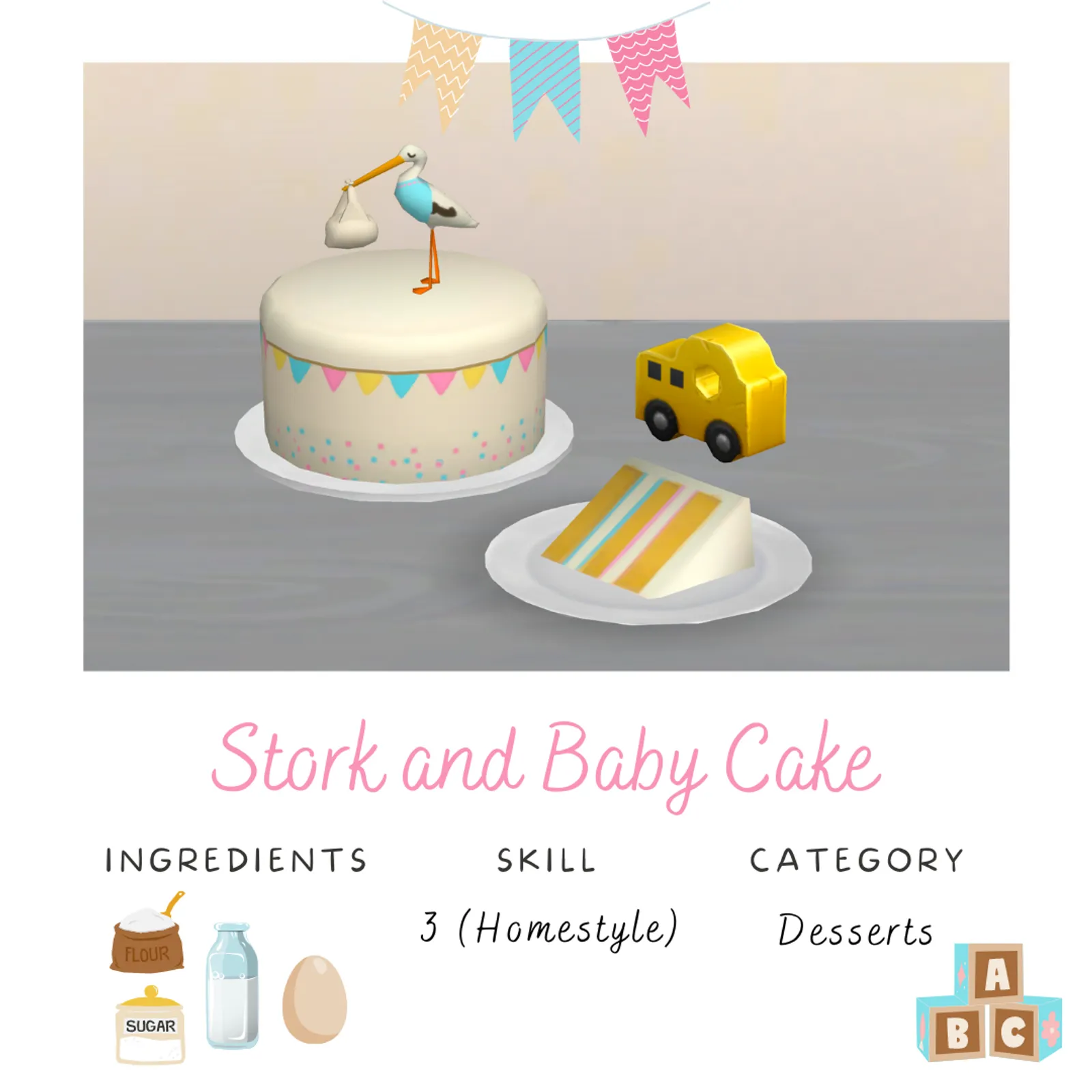 Stork and Baby Cake