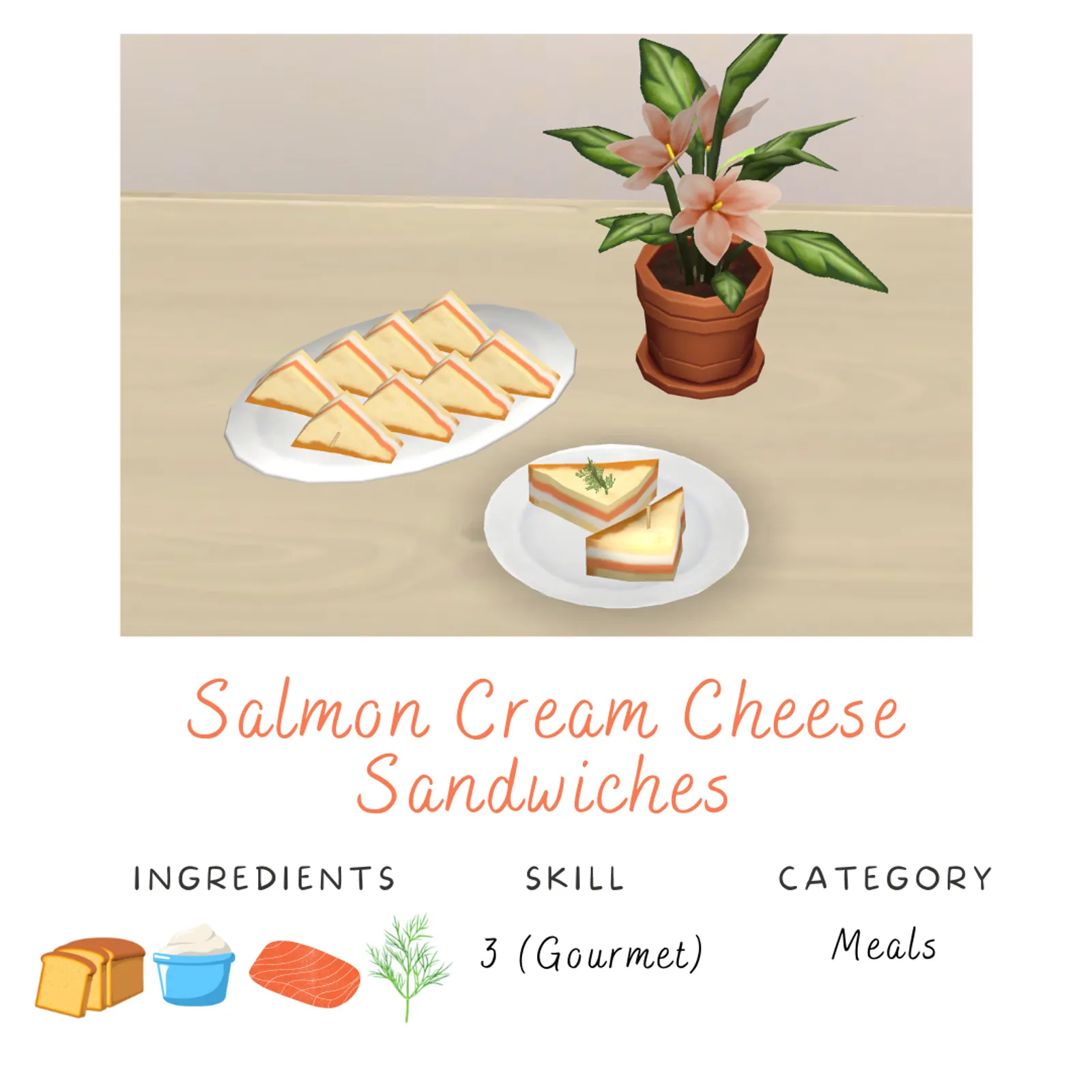 Salmon Cream Cheese Sandwiches