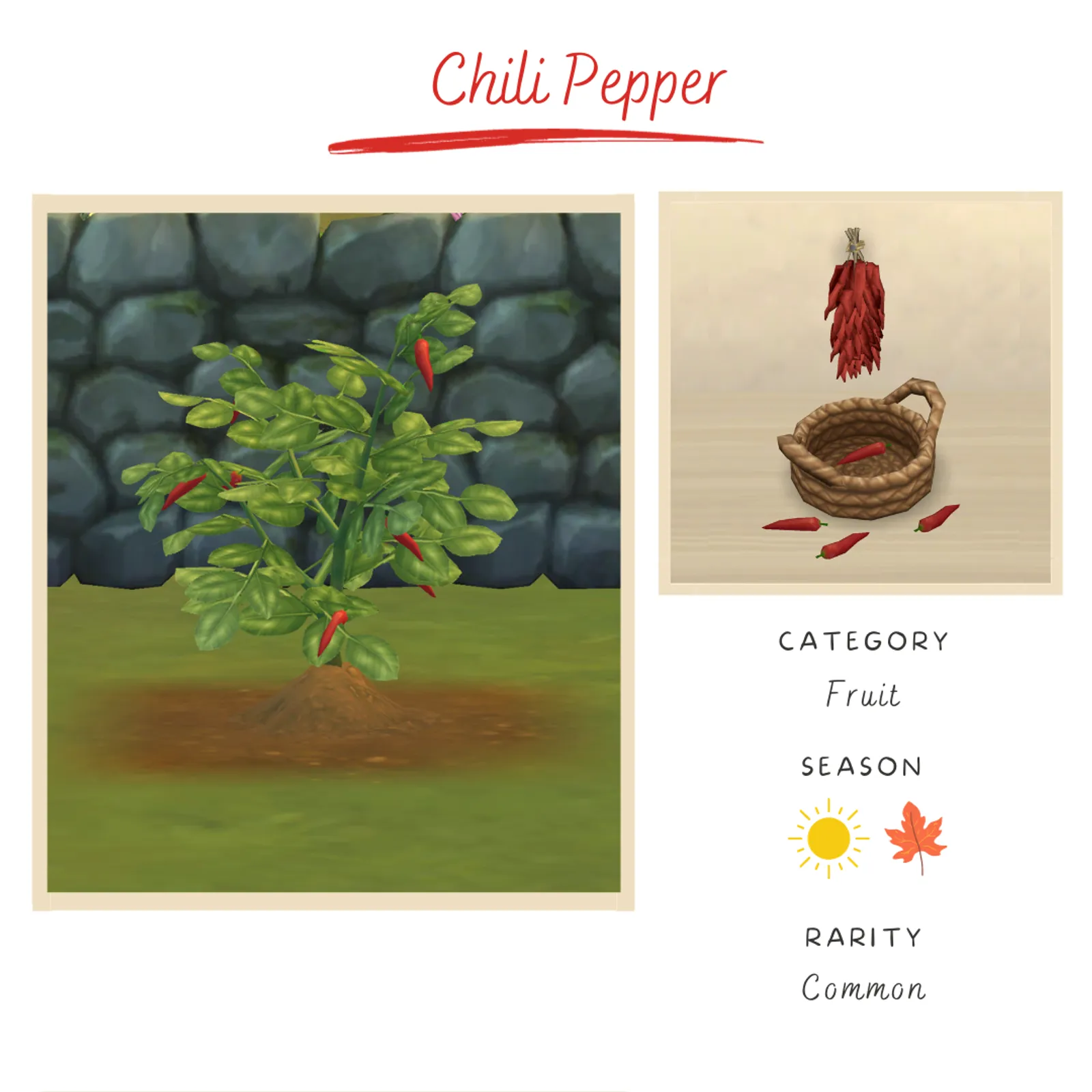 Chili Pepper 🌶️ (Harvestable)