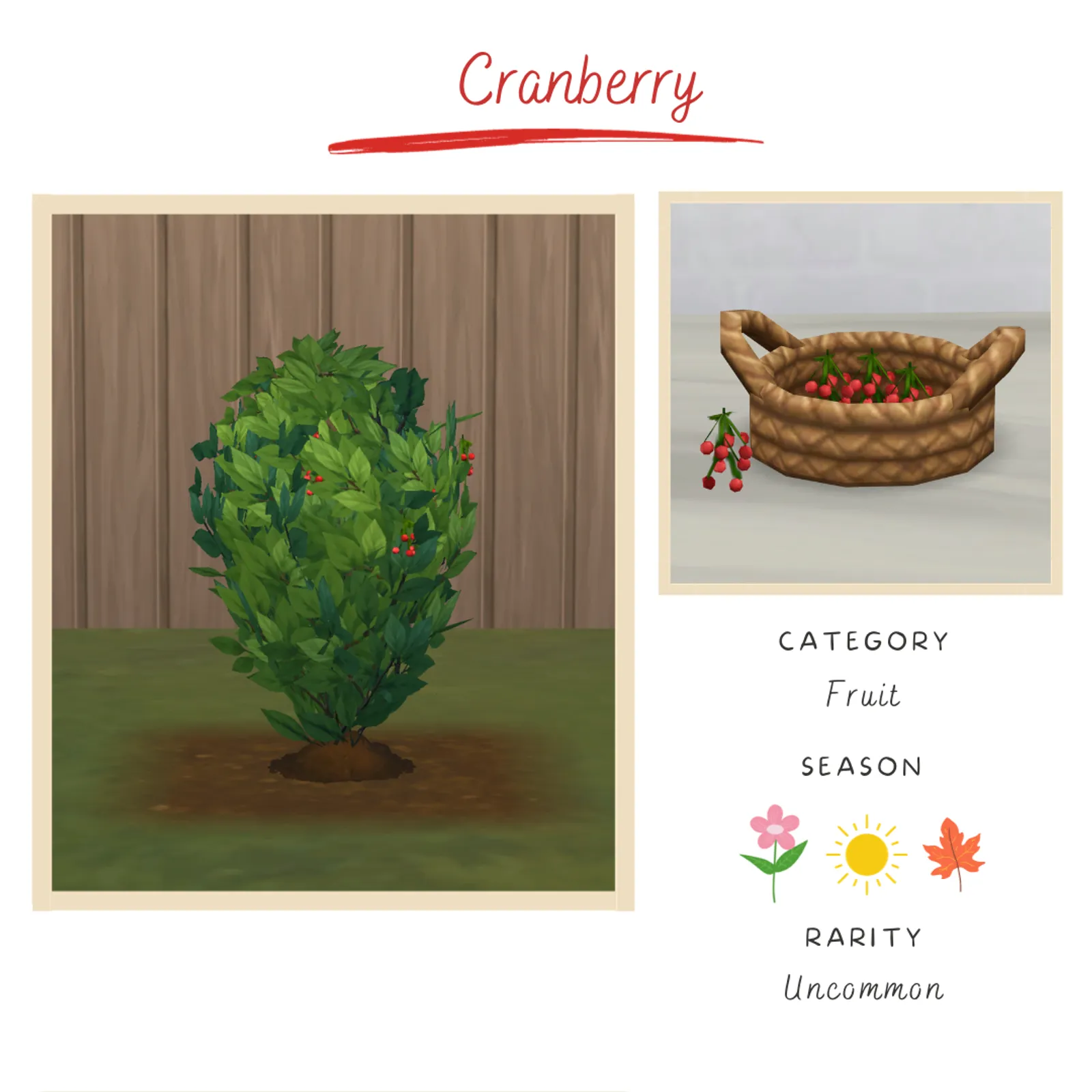 Cranberry (Harvestable)