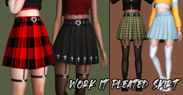 Work It Pleated Skirt & Trigger Garter Tights