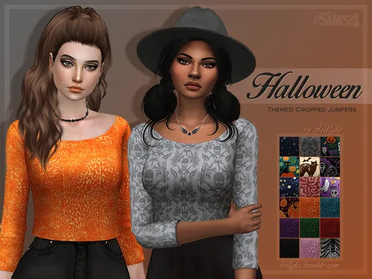 Halloween Themed Cropped Jumpers