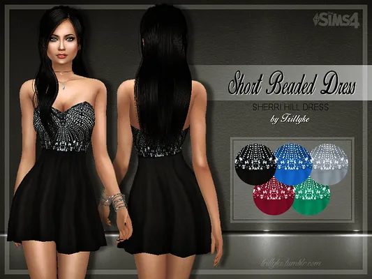 Short Beaded Dress - Sherri Hill