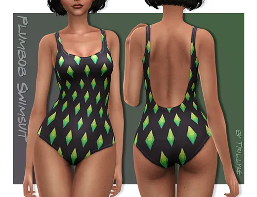 Plumbob Swimsuit by Moschino - tumblr exclusive