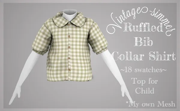 ???Ruffled Bib Collar Shirt???  
