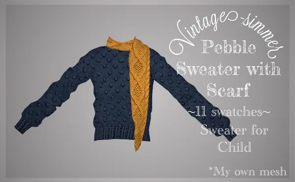 ???Pebble Sweater with Scarf???