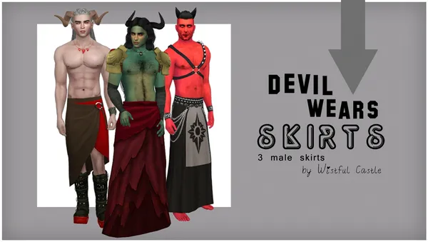 Devil wears skirts (3 male skirts)
