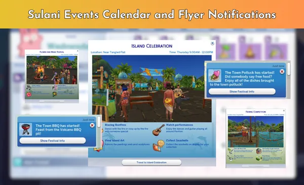 Sulani Events Calendar and Flyer Notifications