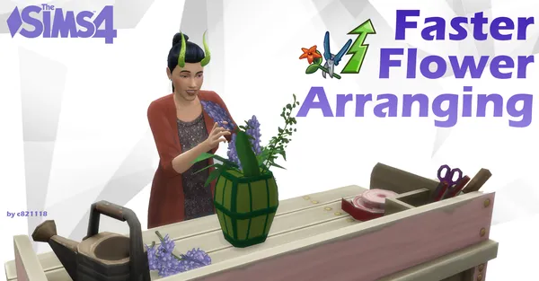 Faster Flower Arranging: faster 2x, 4x or instant complete