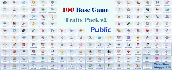 100 Base Game Traits Pack - V1