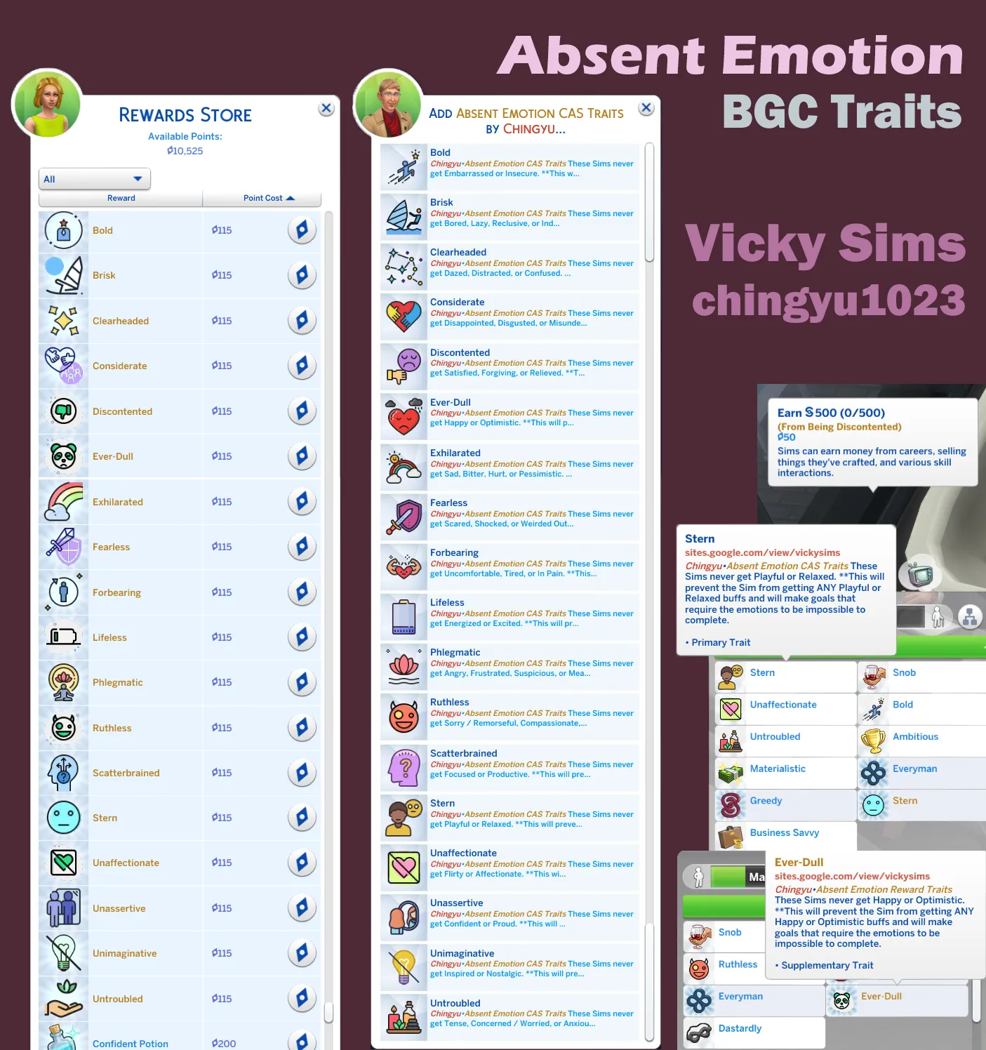 Absent Emotion Traits