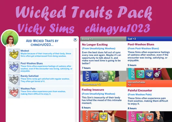  Wicked Traits Pack (sfw/nsfw available)