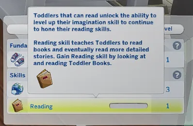 Toddlers Learn to Read Skill Mod