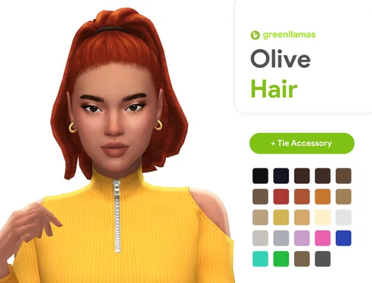 Olive Hair - greenllamas